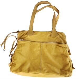 Latico Yellow Leather Slouchy Shoulder Bag